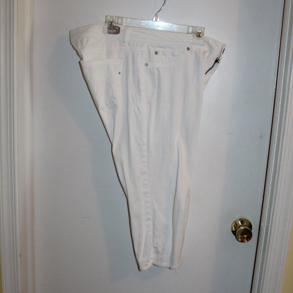 Vintage Jordache Skinny Crop White Pants
